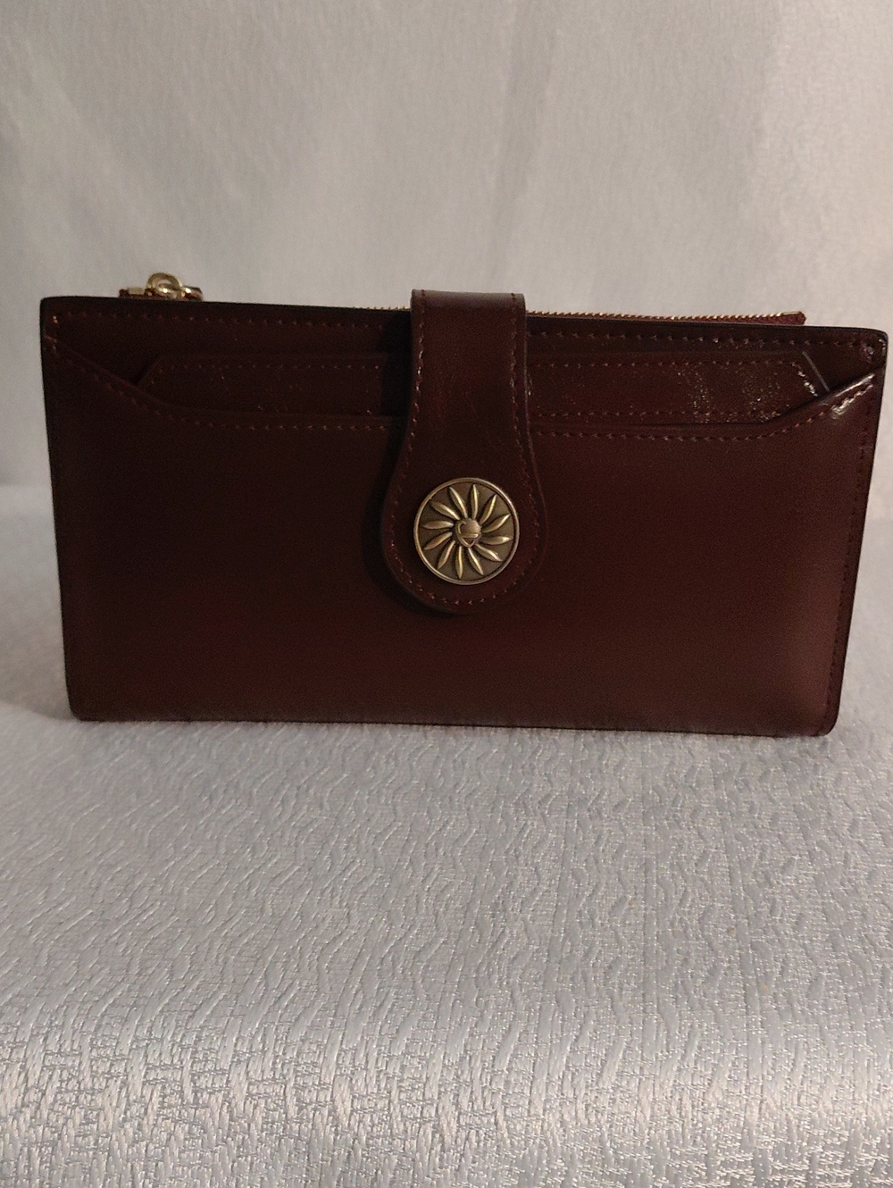 Travelambo Women Wallet Brown RFID Blocking Trifold Clutch Large Capacity.